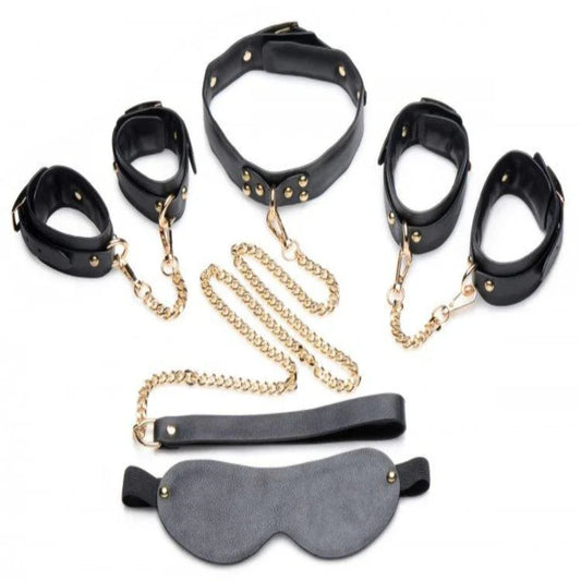 Gold Submission playful restraint Kit * – Rechargeable, Discreet, Intimate Wellness Accessory – Quiet, Rechargeable, Waterproof, Couples & Solo Use, Discreet Intimate Wellness Accessory