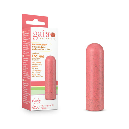 Gaia - Eco Rechargeable Bullet - Coral – Rechargeable, Discreet, Intimate Wellness Accessory – Quiet, Rechargeable, Waterproof, Couples & Solo Use, Discreet Intimate Wellness Accessory