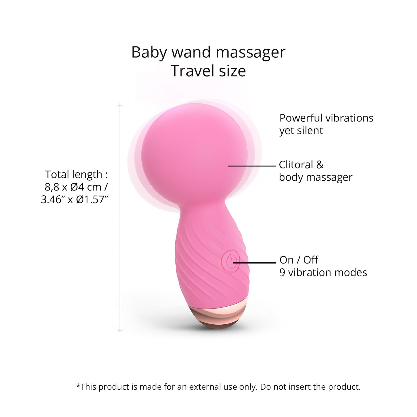 ITSY BITSY - PINK PASSION – Rechargeable, Discreet, Intimate Wellness Accessory – Quiet, Rechargeable, Waterproof, Couples & Solo Use, Discreet Intimate Wellness Accessory