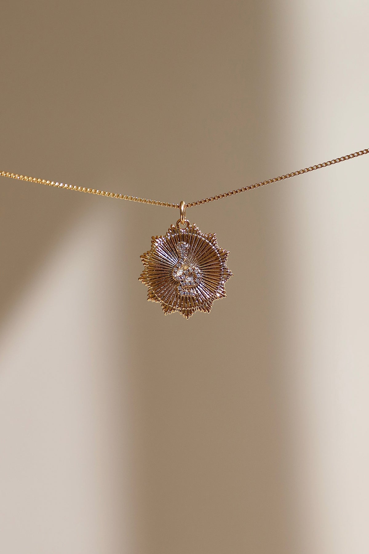 CZ SNAKE MEDALLION