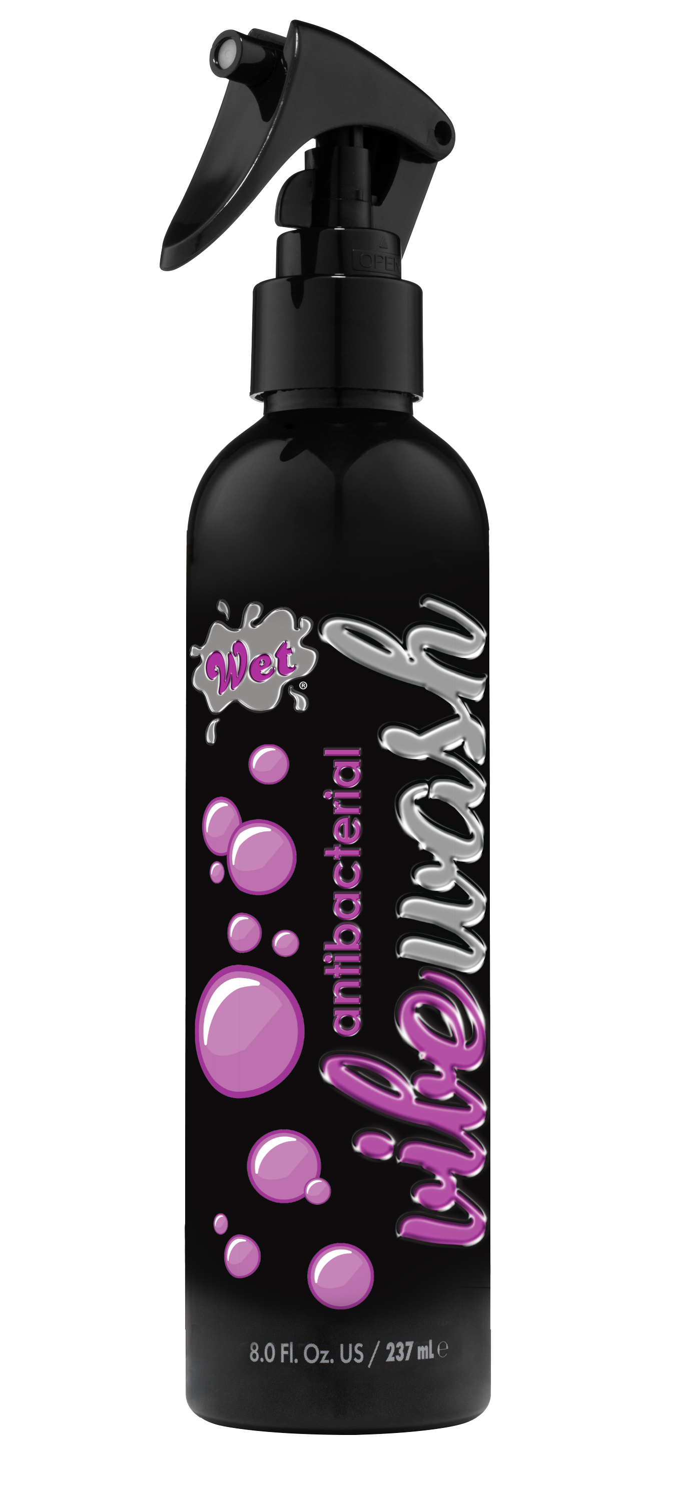 Wet® Antibacterial Vibe Wash™ 8 Fl. Oz. /236mL – Rechargeable, Discreet, Intimate Wellness Accessory – Quiet, Rechargeable, Waterproof, Couples & Solo Use, Discreet Intimate Wellness Accessory