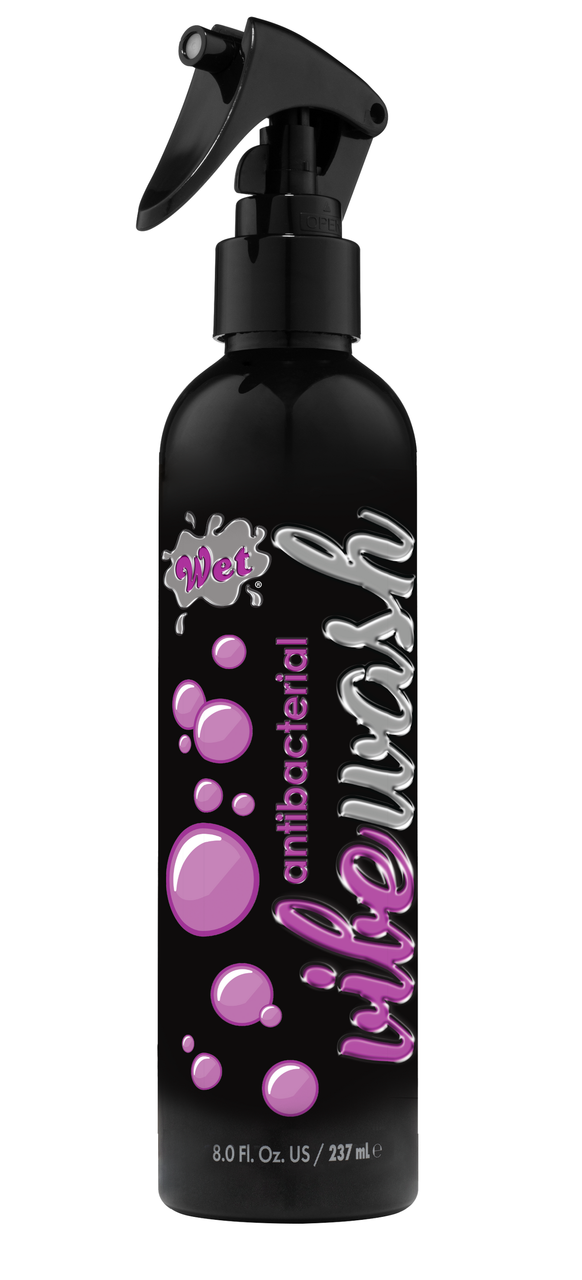 Wet® Antibacterial Vibe Wash™ 8 Fl. Oz. /236mL – Rechargeable, Discreet, Intimate Wellness Accessory – Quiet, Rechargeable, Waterproof, Couples & Solo Use, Discreet Intimate Wellness Accessory