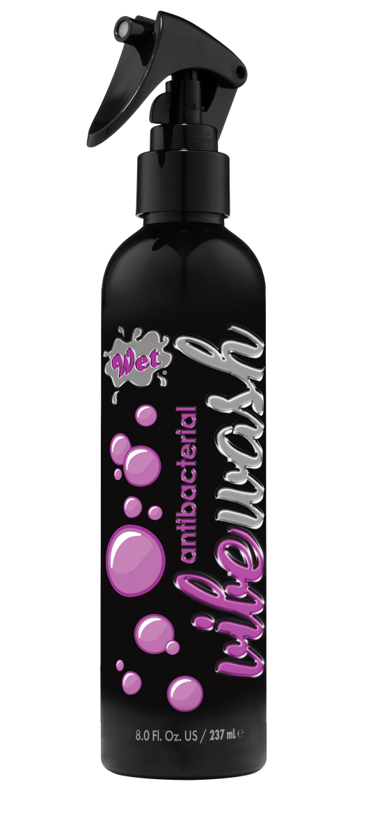 Wet® Antibacterial Vibe Wash™ 8 Fl. Oz. /236mL – Rechargeable, Discreet, Intimate Wellness Accessory – Quiet, Rechargeable, Waterproof, Couples & Solo Use, Discreet Intimate Wellness Accessory