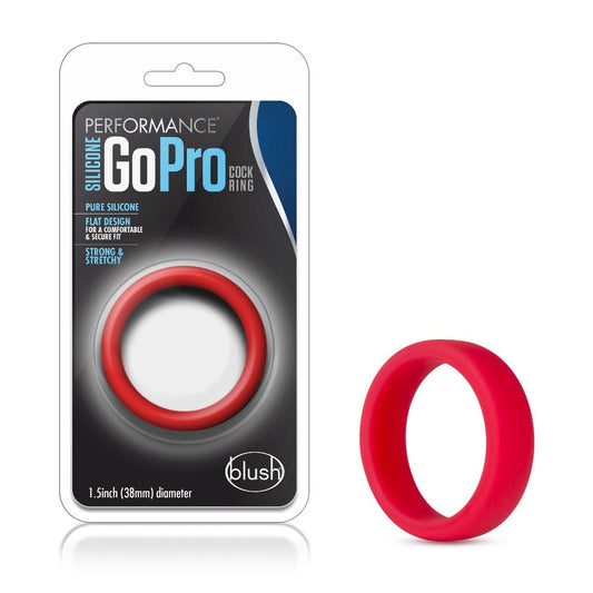 Performance Silicone GoPro C Ring -Red – Rechargeable, Discreet, Intimate Wellness Accessory – Quiet, Rechargeable, Waterproof, Couples & Solo Use, Discreet Intimate Wellness Accessory