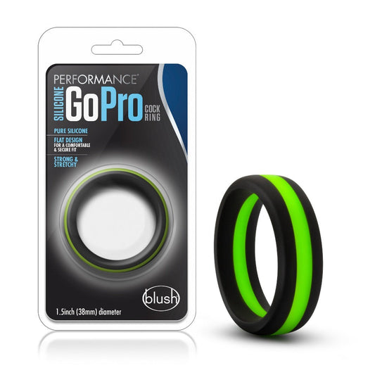 Performance Silicone GoPro CRing-Blk/Grn – Rechargeable, Discreet, Intimate Wellness Accessory – Quiet, Rechargeable, Waterproof, Couples & Solo Use, Discreet Intimate Wellness Accessory