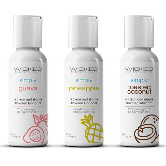 Simply Tropical Trio Travel Kit 1oz (Pack of 3) – Rechargeable, Discreet, Intimate Wellness Accessory – Quiet, Rechargeable, Waterproof, Couples & Solo Use, Discreet Intimate Wellness Accessory