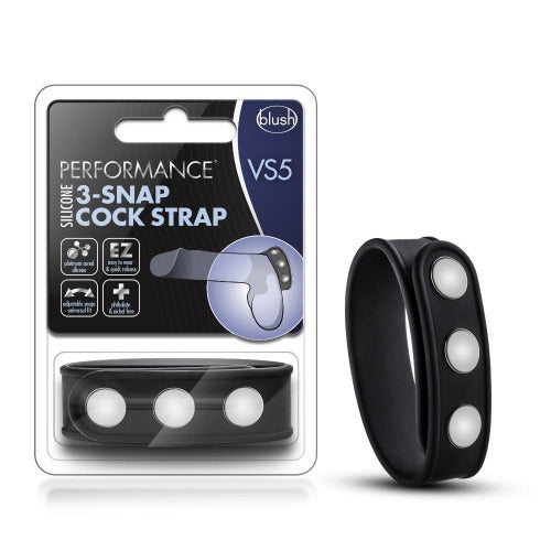 Performance VS5 Silicone 3-Snap male Str – Rechargeable, Discreet, Intimate Wellness Accessory – Quiet, Rechargeable, Waterproof, Couples & Solo Use, Discreet Intimate Wellness Accessory