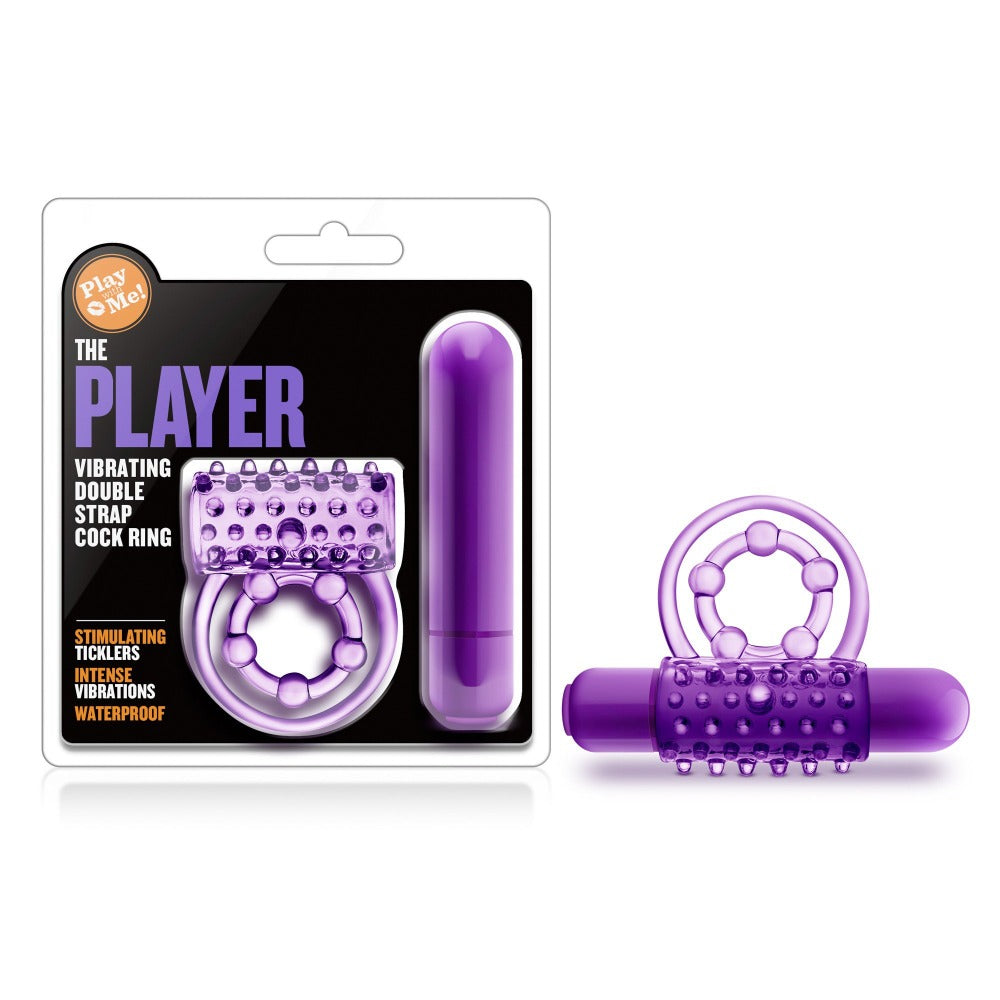 The Player Vibrating Double C-ring – Rechargeable, Discreet, Intimate Wellness Accessory – Quiet, Rechargeable, Waterproof, Couples & Solo Use, Discreet Intimate Wellness Accessory