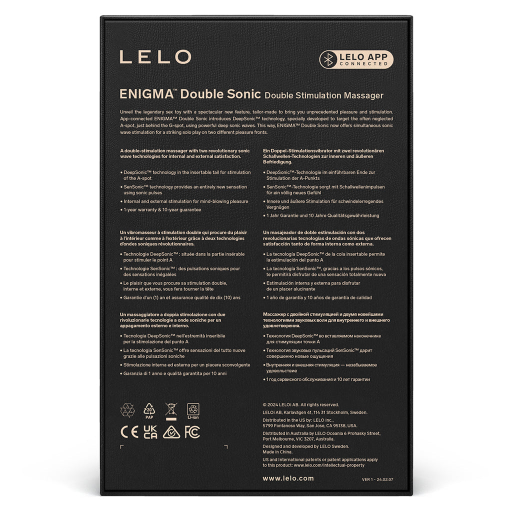 Enigma Double Sonic Purple – Rechargeable, Discreet, Intimate Wellness Accessory – Quiet, Rechargeable, Waterproof, Couples & Solo Use, Discreet Intimate Wellness Accessory