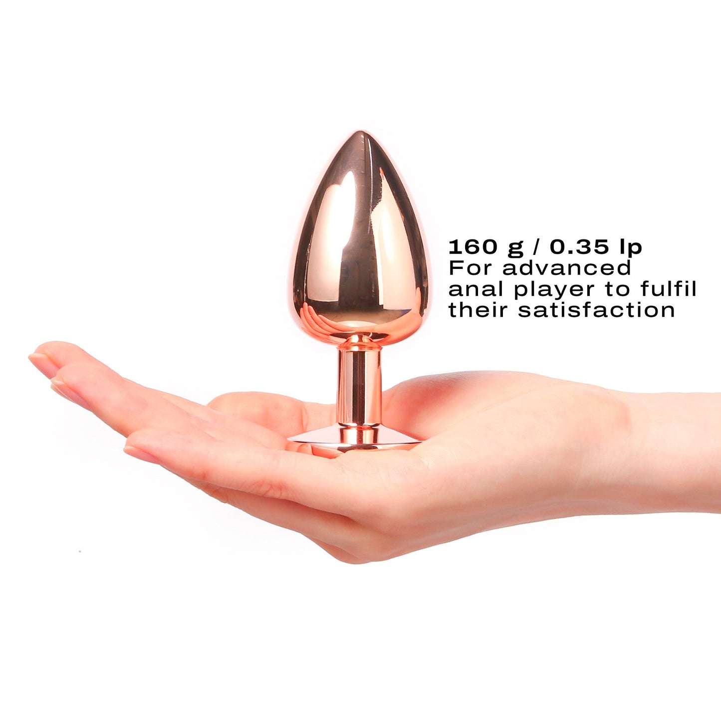 Diamond Plug Rose Gold Large – Rechargeable, Discreet, Intimate Wellness Accessory – Quiet, Rechargeable, Waterproof, Couples & Solo Use, Discreet Intimate Wellness Accessory