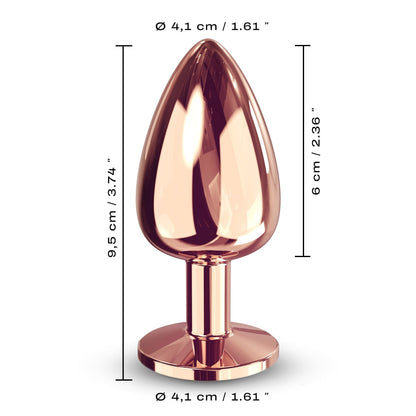 Diamond Plug Rose Gold Large – Rechargeable, Discreet, Intimate Wellness Accessory – Quiet, Rechargeable, Waterproof, Couples & Solo Use, Discreet Intimate Wellness Accessory