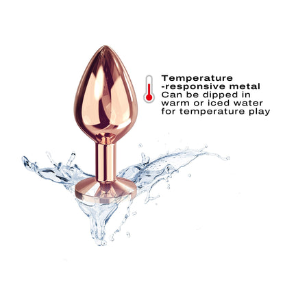 Diamond Plug Rose Gold Medium – Rechargeable, Discreet, Intimate Wellness Accessory – Quiet, Rechargeable, Waterproof, Couples & Solo Use, Discreet Intimate Wellness Accessory
