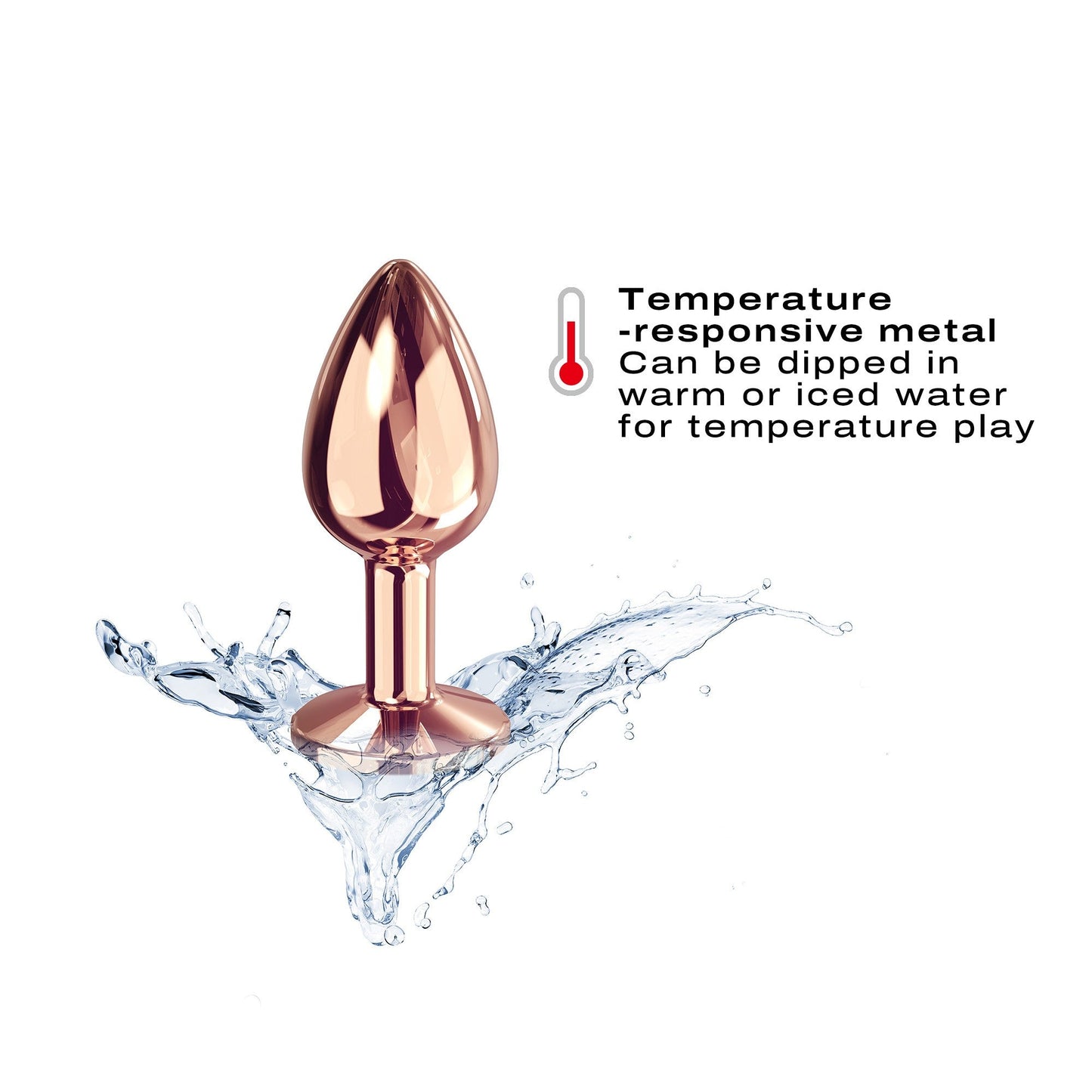 Diamond Plug Rose Gold Small – Rechargeable, Discreet, Intimate Wellness Accessory – Quiet, Rechargeable, Waterproof, Couples & Solo Use, Discreet Intimate Wellness Accessory
