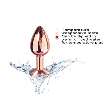 Diamond Plug Rose Gold Small – Rechargeable, Discreet, Intimate Wellness Accessory – Quiet, Rechargeable, Waterproof, Couples & Solo Use, Discreet Intimate Wellness Accessory