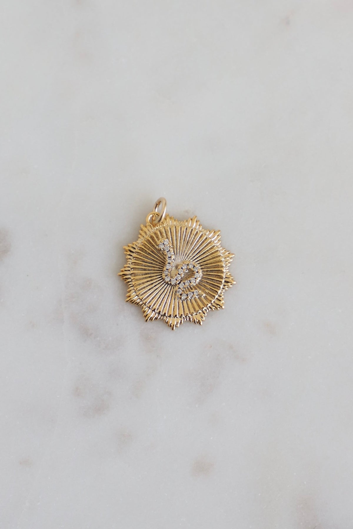 CZ SNAKE MEDALLION