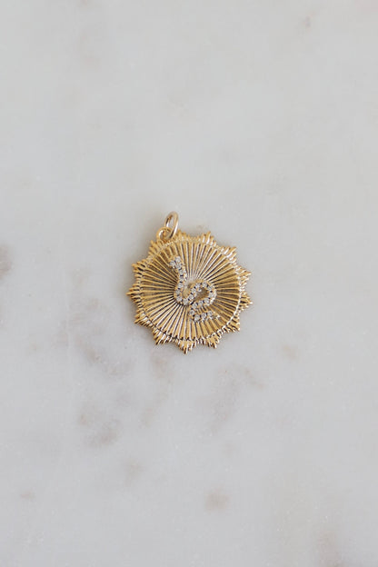 CZ SNAKE MEDALLION