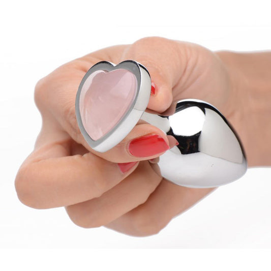 Gemstones Rose Quartz Heart - Med* – Rechargeable, Discreet, Intimate Wellness Accessory – Quiet, Rechargeable, Waterproof, Couples & Solo Use, Discreet Intimate Wellness Accessory