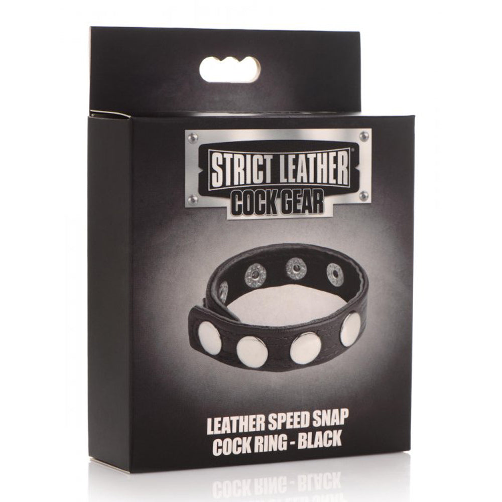 Leather Speed Snap male Ring - Black – Rechargeable, Discreet, Intimate Wellness Accessory – Quiet, Rechargeable, Waterproof, Couples & Solo Use, Discreet Intimate Wellness Accessory