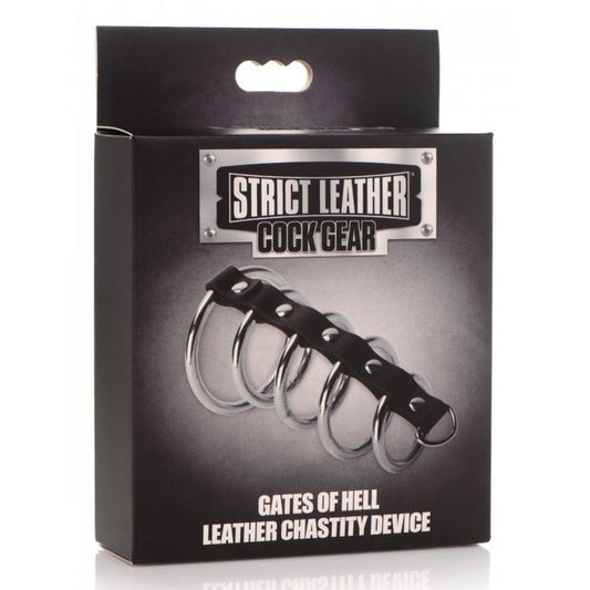 Gates of Hell Leather Chastity Device – Rechargeable, Discreet, Intimate Wellness Accessory – Quiet, Rechargeable, Waterproof, Couples & Solo Use, Discreet Intimate Wellness Accessory
