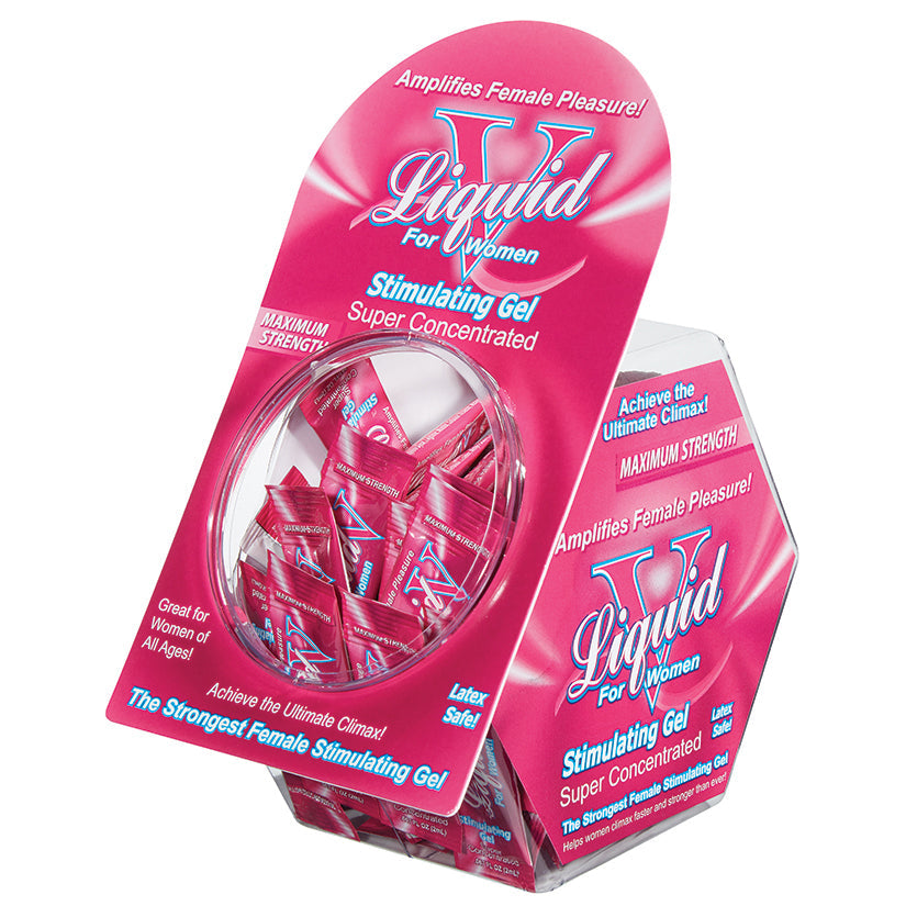 Liquid V For Women Stimulating Gel Foil Display of 50.