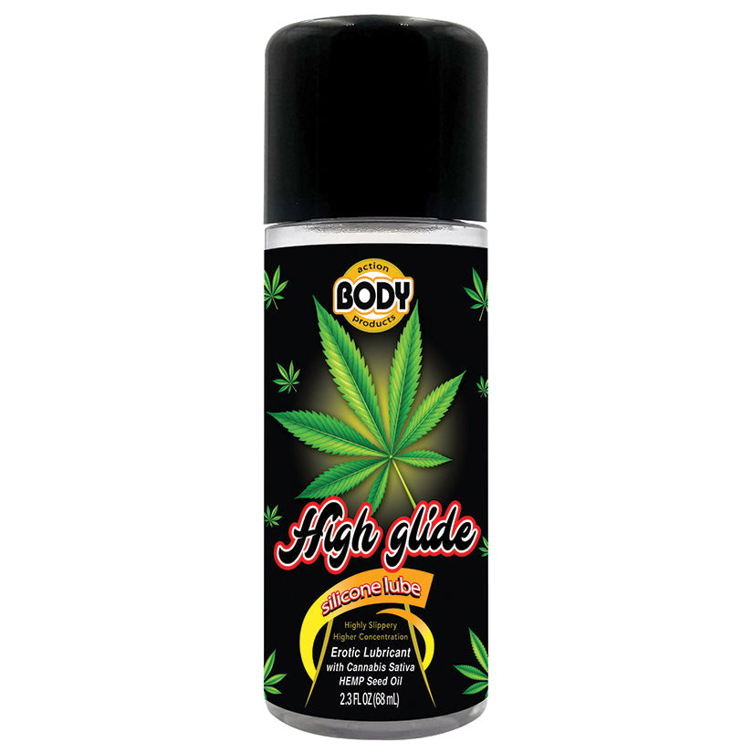 High Glide Erotic Lubricant 2.3 oz bottle.