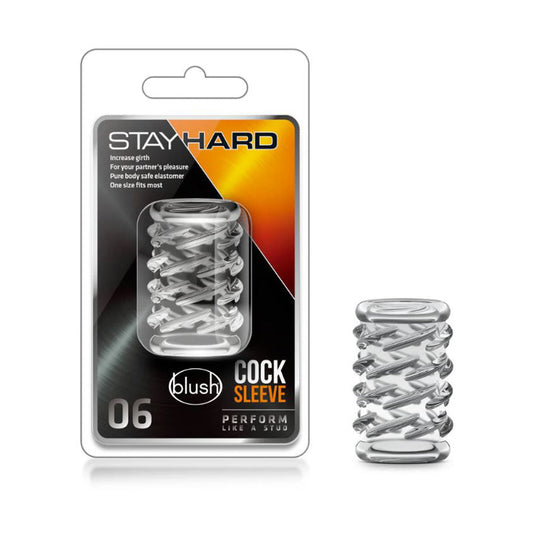 Stay Hard - male Sleeve 06 - Clear – Rechargeable, Discreet, Intimate Wellness Accessory – Quiet, Rechargeable, Waterproof, Couples & Solo Use, Discreet Intimate Wellness Accessory