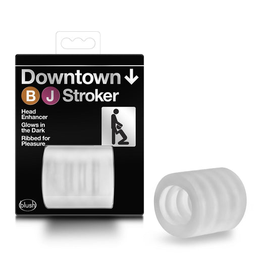 Downtown BJ Stroker- Clear – Rechargeable, Discreet, Intimate Wellness Accessory – Quiet, Rechargeable, Waterproof, Couples & Solo Use, Discreet Intimate Wellness Accessory