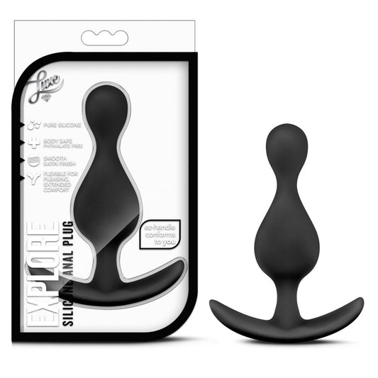Luxe Explore Silicone Plug - Black – Rechargeable, Discreet, Intimate Wellness Accessory – Quiet, Rechargeable, Waterproof, Couples & Solo Use, Discreet Intimate Wellness Accessory