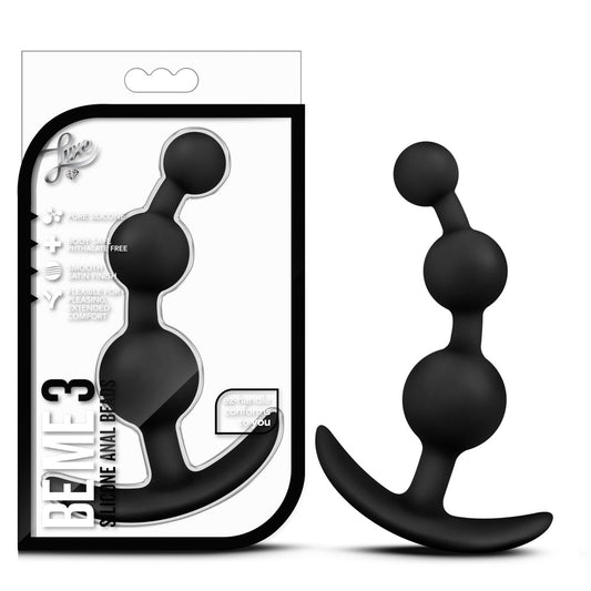 Luxe Be Me 3 Beads - Black – Rechargeable, Discreet, Intimate Wellness Accessory – Quiet, Rechargeable, Waterproof, Couples & Solo Use, Discreet Intimate Wellness Accessory