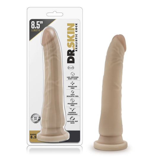 Dr. Skin Basic 8.5 In Beige – Rechargeable, Discreet, Intimate Wellness Accessory – Quiet, Rechargeable, Waterproof, Couples & Solo Use, Discreet Intimate Wellness Accessory