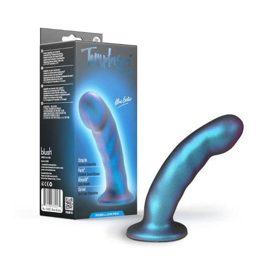 Temptasia - Rebellion Peg - Blue sensual – Rechargeable, Discreet, Intimate Wellness Accessory – Quiet, Rechargeable, Waterproof, Couples & Solo Use, Discreet Intimate Wellness Accessory