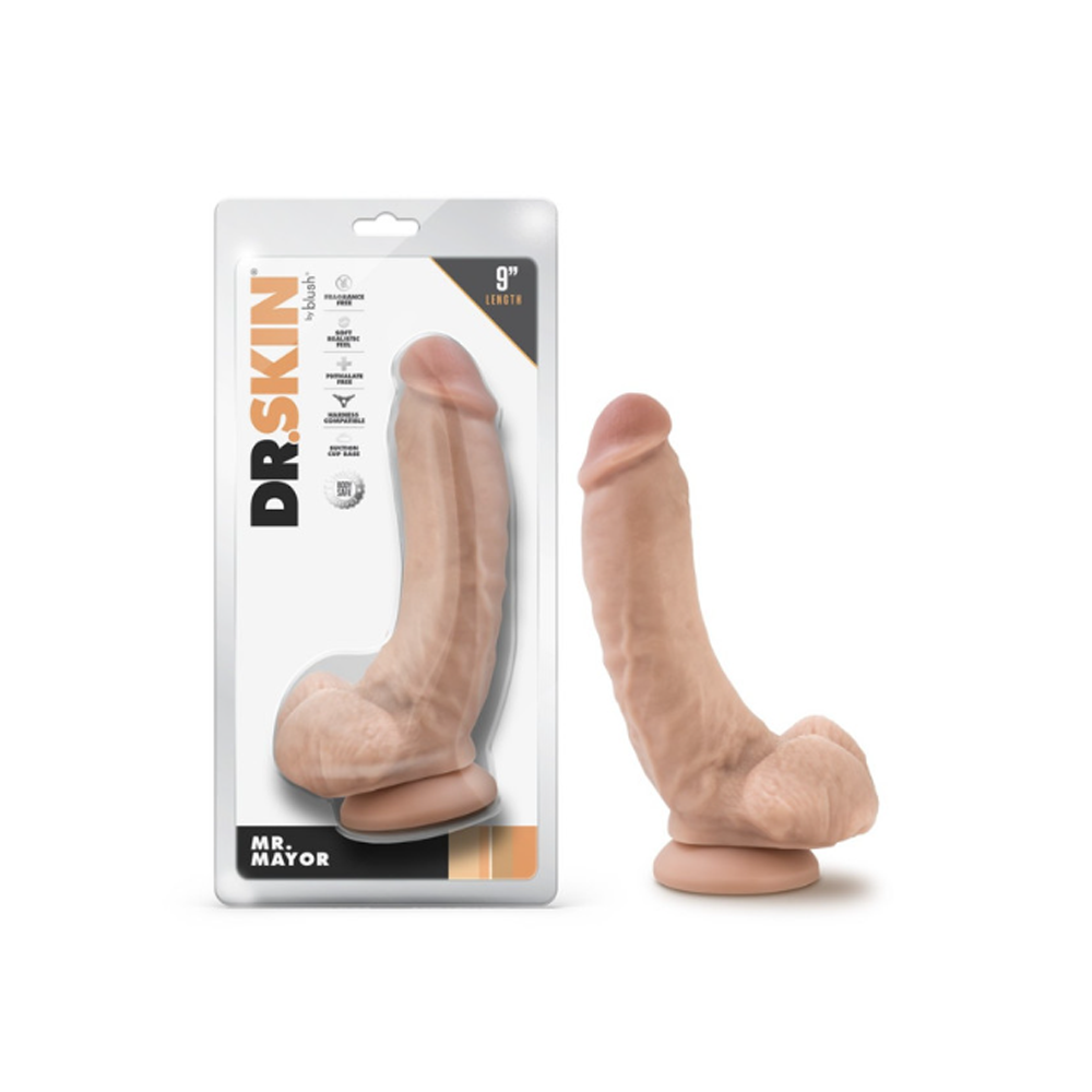 Dr Skin - Mr Mayor - 9" personal massager w/ Balls – Rechargeable, Discreet, Intimate Wellness Accessory – Quiet, Rechargeable, Waterproof, Couples & Solo Use, Discreet Intimate Wellness Accessory