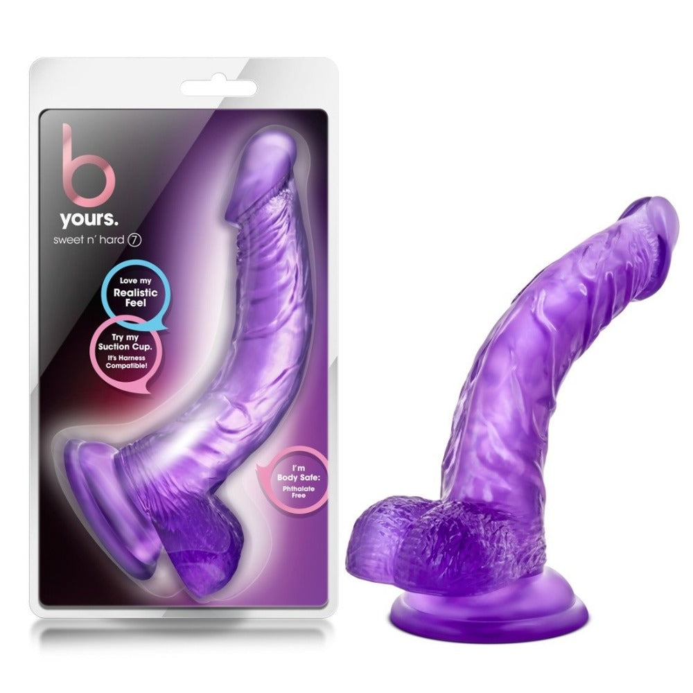 B Yours Sweet N Hard 7- Purple – Rechargeable, Discreet, Intimate Wellness Accessory – Quiet, Rechargeable, Waterproof, Couples & Solo Use, Discreet Intimate Wellness Accessory