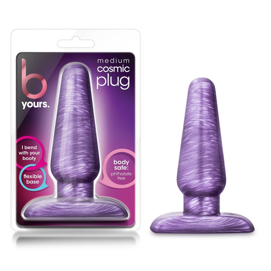 B Yours Med Cosmic Plug -Purple – Rechargeable, Discreet, Intimate Wellness Accessory – Quiet, Rechargeable, Waterproof, Couples & Solo Use, Discreet Intimate Wellness Accessory