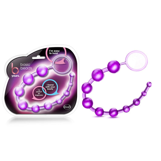 B Yours Basic Beads - Purple – Rechargeable, Discreet, Intimate Wellness Accessory – Quiet, Rechargeable, Waterproof, Couples & Solo Use, Discreet Intimate Wellness Accessory