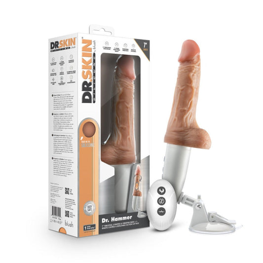 Dr. Hammer 7" Thrusting w Handle/Warming – Rechargeable, Discreet, Intimate Wellness Accessory – Quiet, Rechargeable, Waterproof, Couples & Solo Use, Discreet Intimate Wellness Accessory