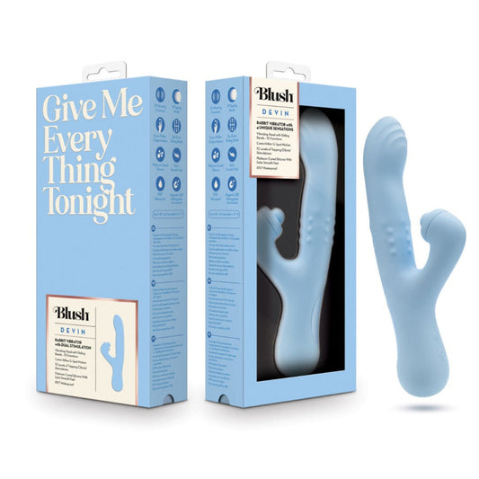 Blush Devin - Sliding Beads/Tapping G – Rechargeable, Discreet, Intimate Wellness Accessory – Quiet, Rechargeable, Waterproof, Couples & Solo Use, Discreet Intimate Wellness Accessory