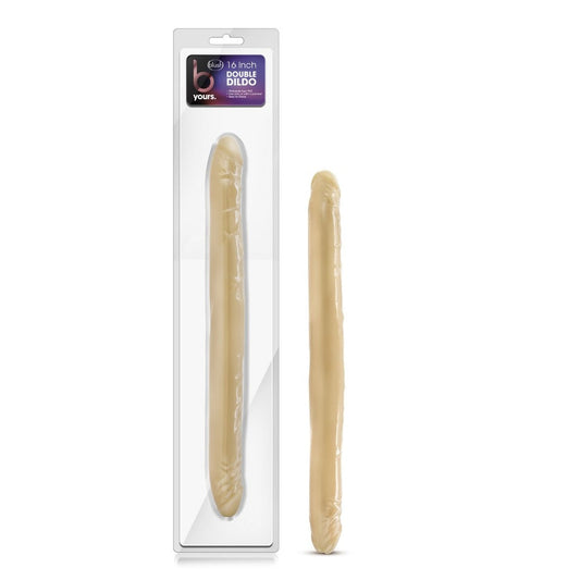 B Yours 16" Double personal massager - Beige – Rechargeable, Discreet, Intimate Wellness Accessory – Quiet, Rechargeable, Waterproof, Couples & Solo Use, Discreet Intimate Wellness Accessory