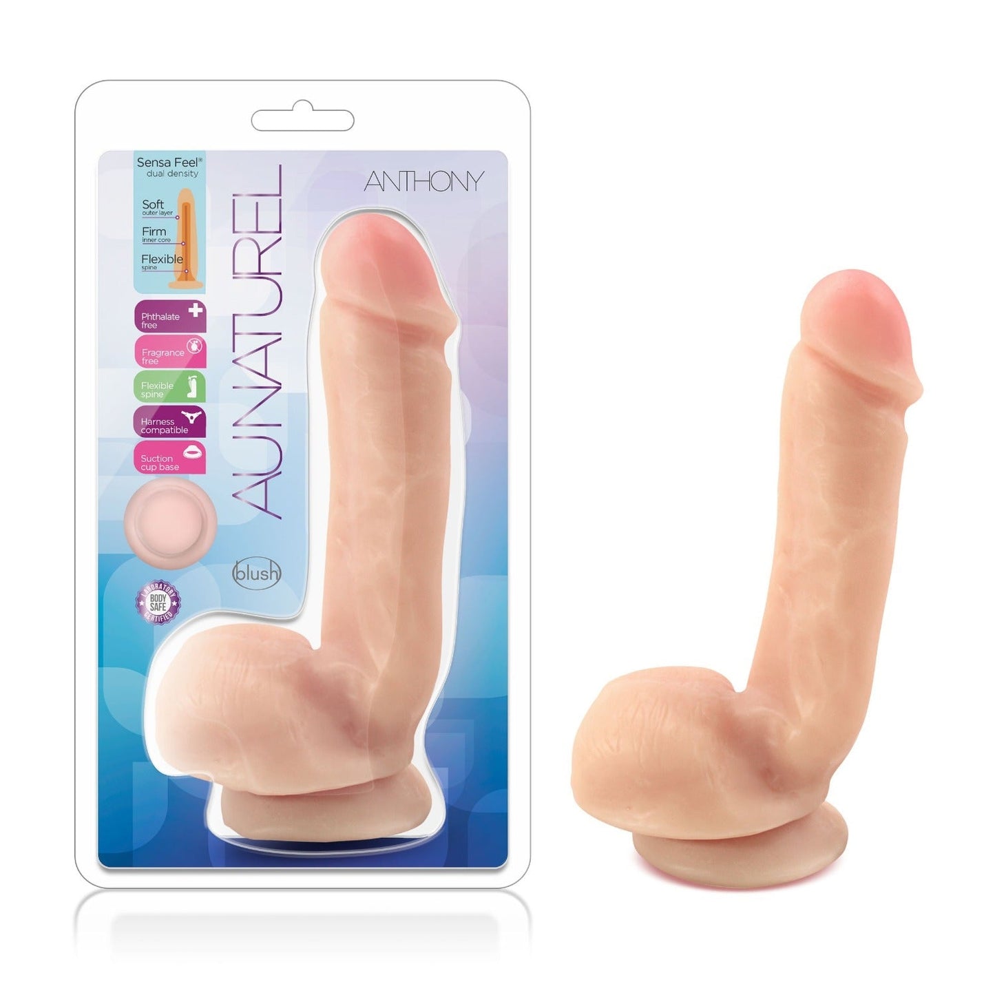 Au Naturel Anthony - Beige – Rechargeable, Discreet, Intimate Wellness Accessory – Quiet, Rechargeable, Waterproof, Couples & Solo Use, Discreet Intimate Wellness Accessory