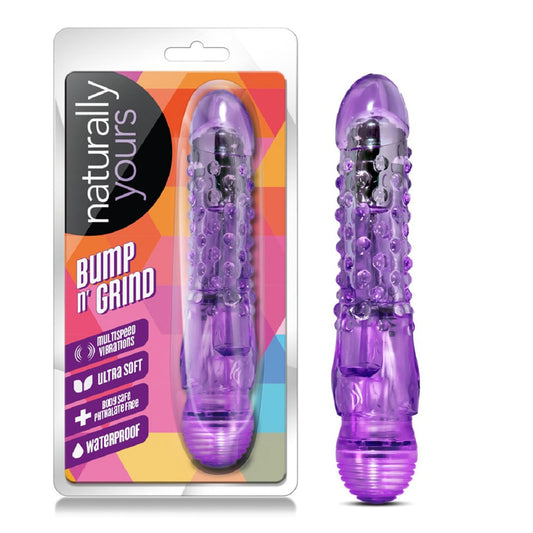 Naturally Yours - Bump n Grind - Purple – Rechargeable, Discreet, Intimate Wellness Accessory – Quiet, Rechargeable, Waterproof, Couples & Solo Use, Discreet Intimate Wellness Accessory