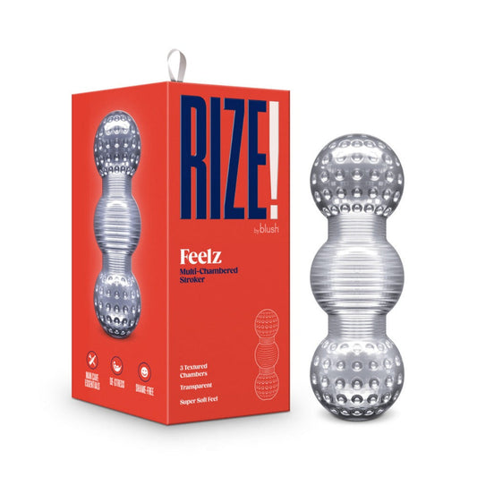 Rize - Feelz - Clear – Rechargeable, Discreet, Intimate Wellness Accessory – Quiet, Rechargeable, Waterproof, Couples & Solo Use, Discreet Intimate Wellness Accessory