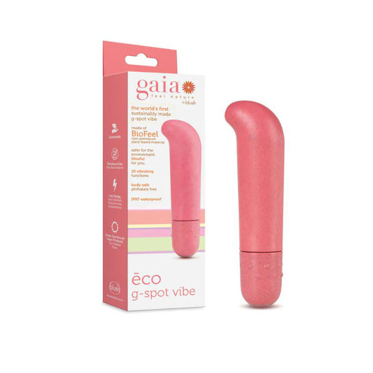 Gaia - Eco G Spot Rechargeable - Coral – Rechargeable, Discreet, Intimate Wellness Accessory – Quiet, Rechargeable, Waterproof, Couples & Solo Use, Discreet Intimate Wellness Accessory