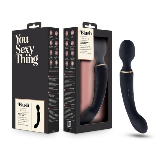 Blush Gia - Dual Motor/End Reach Wand – Rechargeable, Discreet, Intimate Wellness Accessory – Quiet, Rechargeable, Waterproof, Couples & Solo Use, Discreet Intimate Wellness Accessory