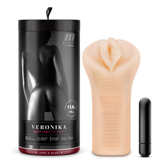 M Elite Soft and Wet - Veronika - Beige – Rechargeable, Discreet, Intimate Wellness Accessory – Quiet, Rechargeable, Waterproof, Couples & Solo Use, Discreet Intimate Wellness Accessory