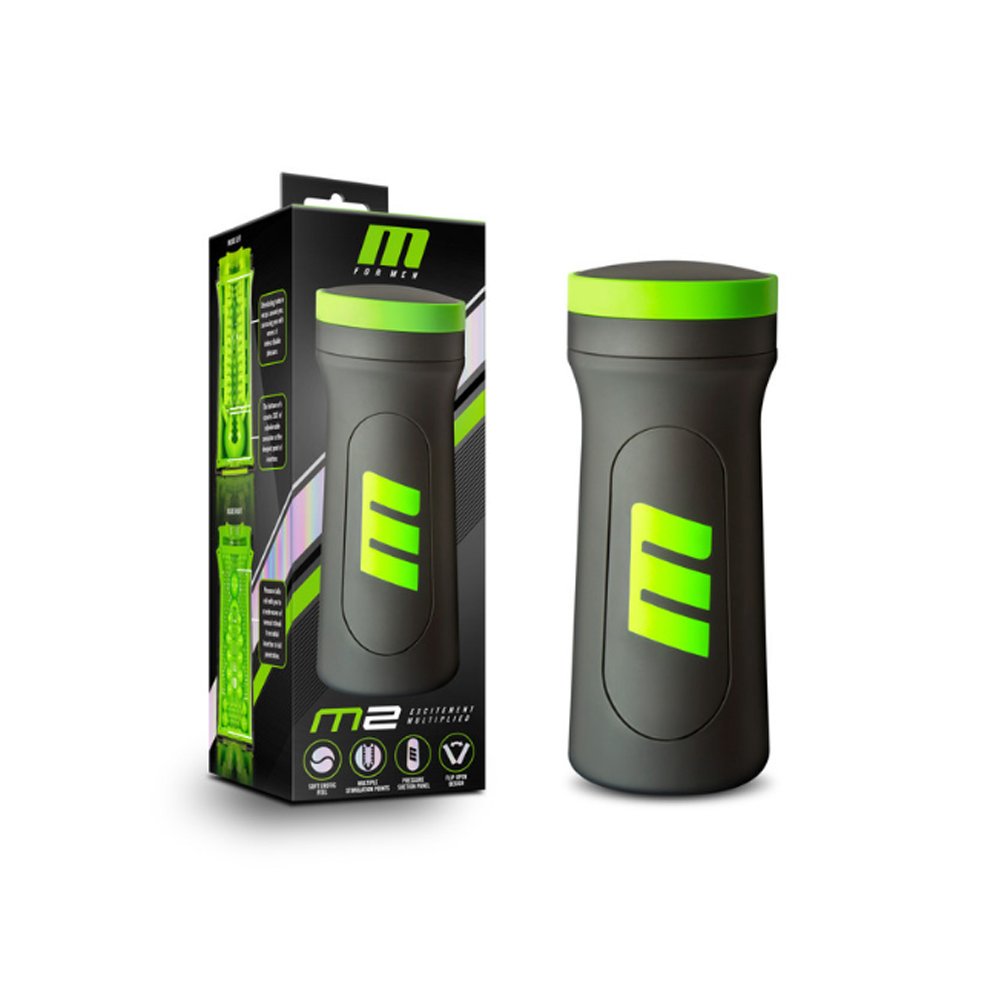 M for Men M2 Superior Stroker - Black – Rechargeable, Discreet, Intimate Wellness Accessory – Quiet, Rechargeable, Waterproof, Couples & Solo Use, Discreet Intimate Wellness Accessory