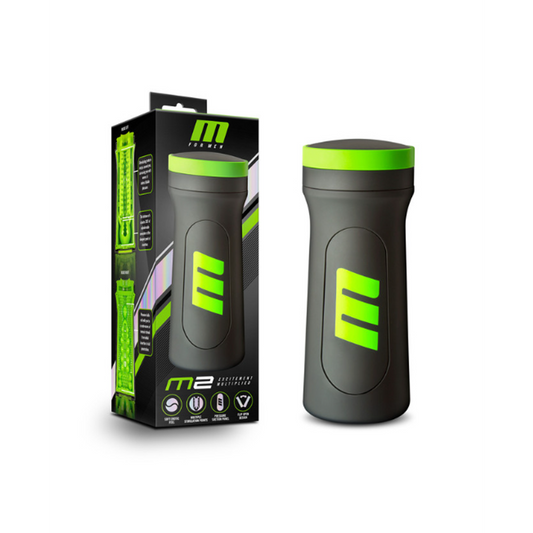 M for Men M2 Superior Stroker - Black – Rechargeable, Discreet, Intimate Wellness Accessory – Quiet, Rechargeable, Waterproof, Couples & Solo Use, Discreet Intimate Wellness Accessory