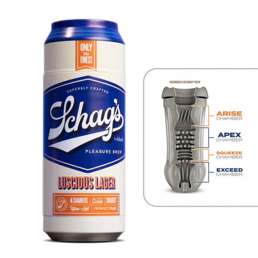 Schag's Beer Stroker - Luscious Lager * – Rechargeable, Discreet, Intimate Wellness Accessory – Quiet, Rechargeable, Waterproof, Couples & Solo Use, Discreet Intimate Wellness Accessory