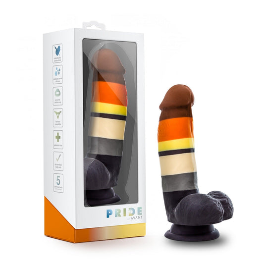 Avant Pride P9 - Bear - Blk/Gry/Yel/Orng – Rechargeable, Discreet, Intimate Wellness Accessory – Quiet, Rechargeable, Waterproof, Couples & Solo Use, Discreet Intimate Wellness Accessory