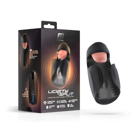 M For Men - Lickety Split - Black – Rechargeable, Discreet, Intimate Wellness Accessory – Quiet, Rechargeable, Waterproof, Couples & Solo Use, Discreet Intimate Wellness Accessory