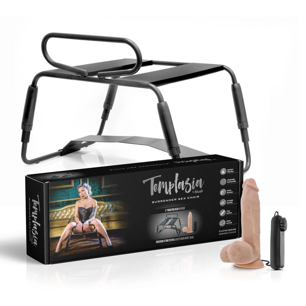 Temptasia - Surrender intimacy Chair - Black – Rechargeable, Discreet, Intimate Wellness Accessory – Quiet, Rechargeable, Waterproof, Couples & Solo Use, Discreet Intimate Wellness Accessory